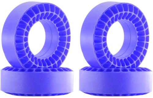4PCS Silicone Rubber Inserts Foam for 58-64mm (2.4” OD) 1.0 Tires, RC Car Tire Inserts for TRX4M SCX24 1/18 1/24 Crawler Tires (Blue)