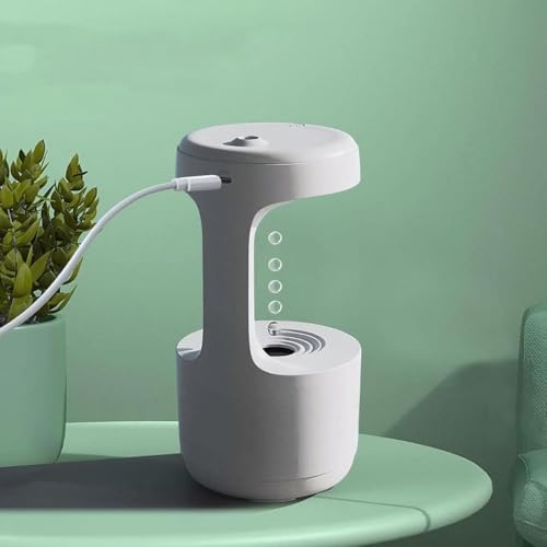 Image of Bedroom Humidifier for Sleep Essential Oil Diffuser with Flame Effect Night Light Ultrasonic Cool Mist Air Quiet USB Auto Shut Off Aromatherapy Diffuser (Water Drop Humidifier)