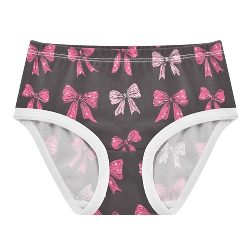 Wusikd Pink Bows Dark Girls' Underwear Cotton Girls Briefs Soft Toddler Underwear 2T