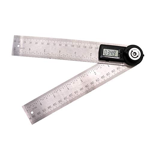 Règle d'angle 0-200 mm numérique en acier inoxydable pour mesures de précision