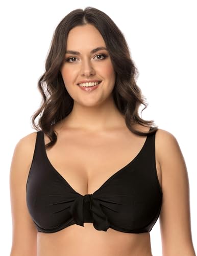 Vivisence Bikini Set Adjustable Straps High-Waisted Perfect for Summer 3202, Black,L - Image 3