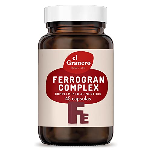 El Granero Integral - Ferrogran - 45 Cápsulas - Elaborado con Gluconato Ferroso y Extractos de...