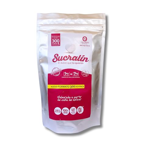 SUCRALIN® – Edulcorante Sucralosa Granulado Familiar 300 gr | 100% Natural | Auténtico sabor de azúcar | Apto para Cocinar y Hornear | Para todas las Dietas | 0% Calorías |