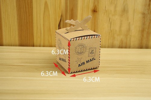 Kingsley 50pz Bomboniere Vintage Carta Kraft Candy...