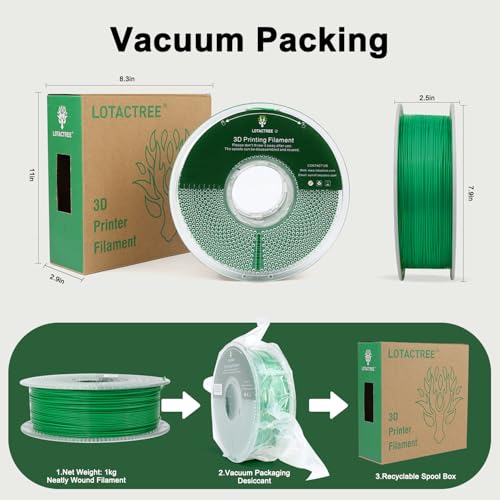 Image of PLA Force Green Filament, Toughened PLA Filament 1.75mm 1KG | Vibrant Green 3D Printer Filament Delivers An Eye-catching, Rich Color with Smooth Finish