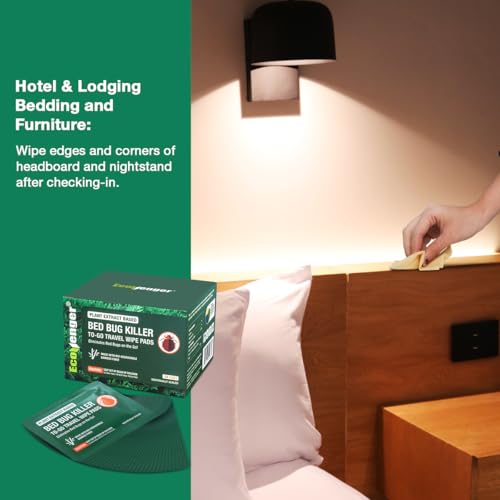 EcoVenger Bed Bug Killer to Go Wipe 28pcs Pack,Portable Travel-Sized Individual Wipes,Kills 100% All Stages on Contact- Kills Resistant Bugs- Kills Eggs- Non-Toxic- Child & Pet Friendly