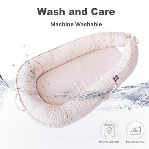 Image of Infant Lounger, Baby Nest Cover for Baby Girls & Boys, Newborn Essentials for Baby 0-12 Months, 100% Cotton Breathable (CreamyWhite Corduroy)