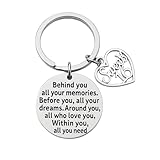 Infinity Collection Sweet 16 Keychain - Girls Inspirational Charm Keychain with Heart Pendant and Motivational Quote, Birthday Gift for Teens