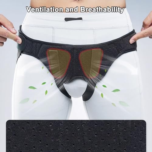 Faja para hernia ajustable con pads de compresión miniatura 2