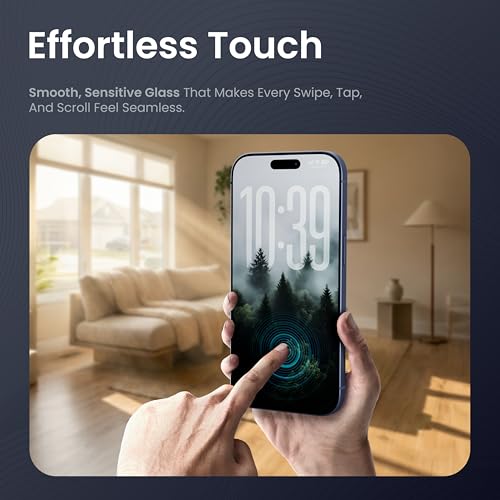 Image of CASEGEAR Impact Pro Screen Protector Compatible With iPhone 17 Pro | Unbreakable Protection | Complete Coverage Tempered Glass | Easy Installation Kit