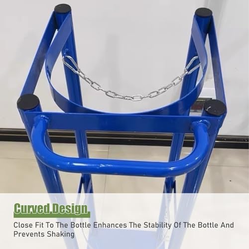 Carrito de terapia de acero resistente con mango curvado, cilindro de gas y soporte de transporte hospitalario para equipos médicos y suministros