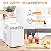 KMFurnila Ice Makers Countertop, Portable Ice Machine with Handle, 6 Mins 9 Bullet Ice Cubes with Basket and Scoop, 26lbs in 24Hrs, Auto-Cleaning, for Home, Kitchen, RV, Camping, White