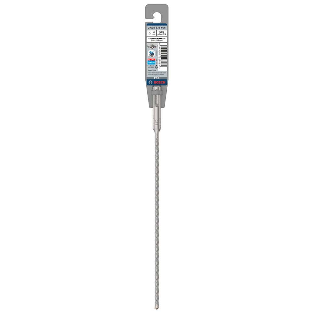 Bosch 1x PRO SDS plus-5X Hammer Drill Bit (for Reinforced concrete, Concrete, Ø 5,00 mm, Professional Accessory Rotary Hammer Drill)