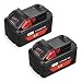 Powerextra 18V 5.0AH Replacement Battery Compatible with Milwaukee 48-11-1852 M18 LITHIUM XC 5.0 Ah M18B 48-11-1850 48-11-1852 48-11-1820 M18 Battery 2Pack