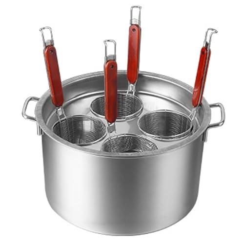 Nudelkocher-Set, Edelstahl, 6 Löcher, perforiert, Kochutensilien für Nudeln, Knödel, Nudeln