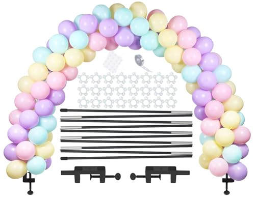 LANGXUN Kit de arco de balão kit de arco semicircular de balão 2 clipes ajustáveis para diferentes tamanhos de mesa para casamentos de aniversário e festas de formatura