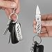 BARRYSAIL Mini Keychain Knife, 2pcs Small Folding Pocket Knives with Liner Lock, 1.6 Inch Blade, Every Day Carry Tool for Women Teens (Silver)
