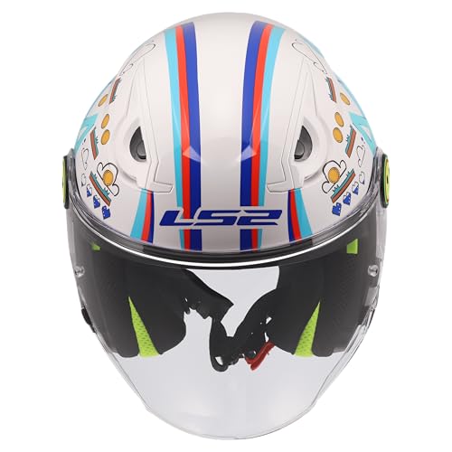 Casque jet enfant LS2 Funny II Next Level avec écran long blanc S - 4