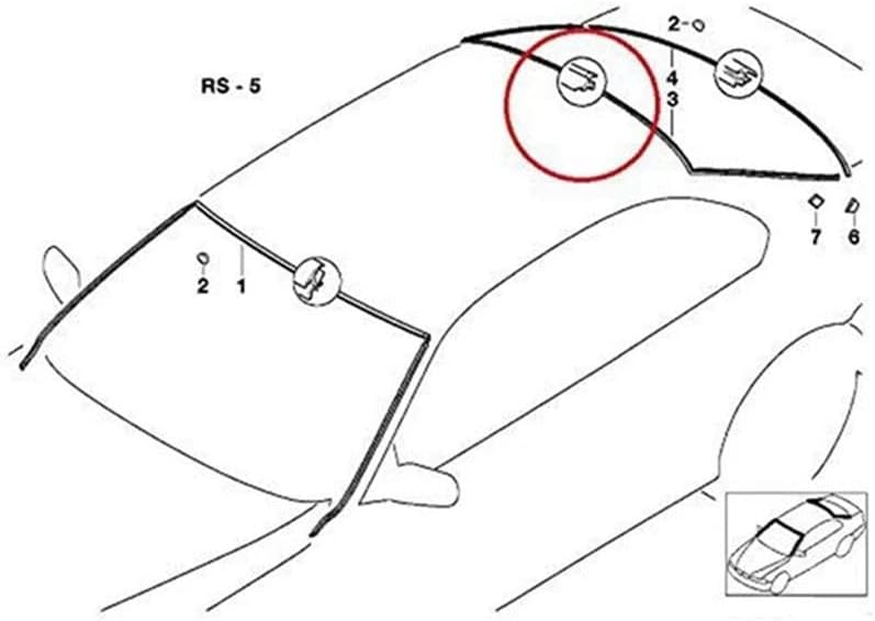 に適合する E39 5シリーズ 525I 528I 530I 540I M5 51318159785 フロントガラス上部ベゼルシール Windshield Seals and Gaskets for BMW 5 Series E39 (1996-2003) | Turner  Motorsport