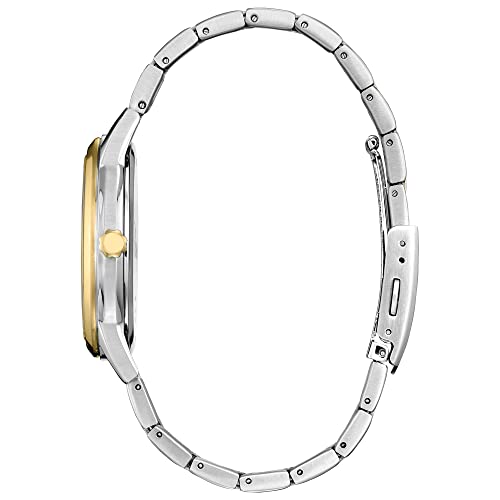 Citizen Eco-Drive Disney Sorcerer’s Apprentice Mickey Two Tone Stainless Steel Watch, 3 Hand, Luminous, 40mm (Model: FE7064-71W)