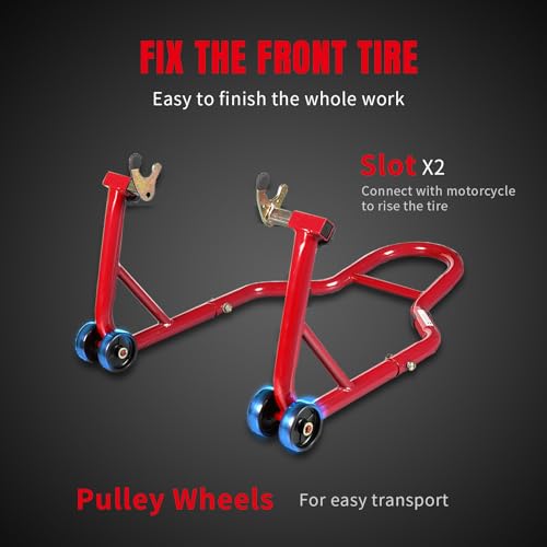 image for Jack Boss Motorcycle Stand Lift, Universal Paddock Lift Stand, 1100lbs