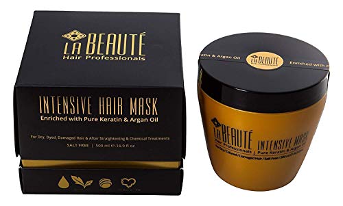 La Beaute Intensive Hair Mask Enriched with Pure Keratin and Argan Oil (16.9 fl.oz / 500 ml)