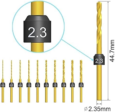 Electric Mini Drill Pen & Twist Mini Micro Drill Bits Set (10 Pcs)