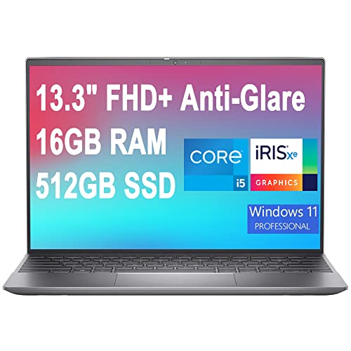 Dell Inspiron 13 5000 5310 Laptop 13.3' FHD+ Anti-Glare 300 Nits Display 11th Generation Intel Quad-Core i5-11320H 16GB RAM 512GB SSD Backlit Keyboard Thunderbolt HDMI MaxxAudio Win11 Pro(Renewed)