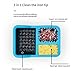 Universal 3 IN 1 Soldering Iron Tips Cleaning Box Soldering Iron Cleaner Soldering Tips Cleaning Tool Steel Brush Sponge Copper Wire 3 Clean Modes Welding Head Tin Slag Remove Cleaner Tool,Blue