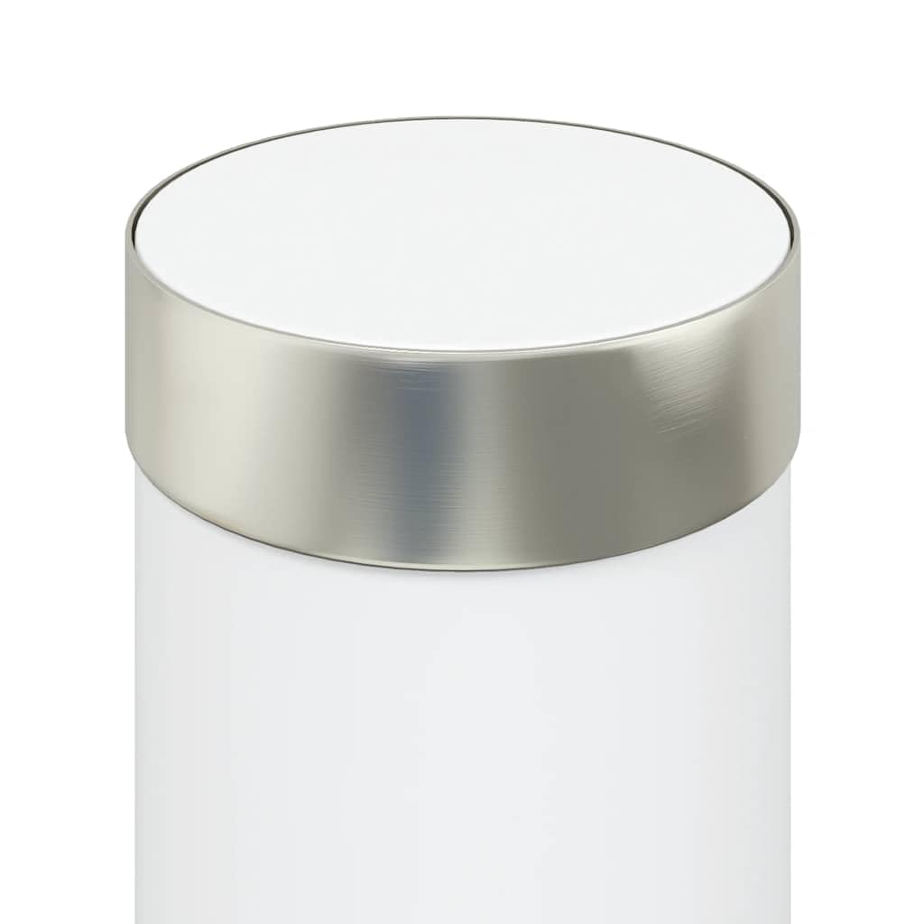 Set di 3 lampade a colonna in acciaio inox, 50 cm, con protezione IP44, presa integrata e sensore di movimento PIR, per giardino, terrazza, cortile, illuminazione esterna moderna e funzionale
