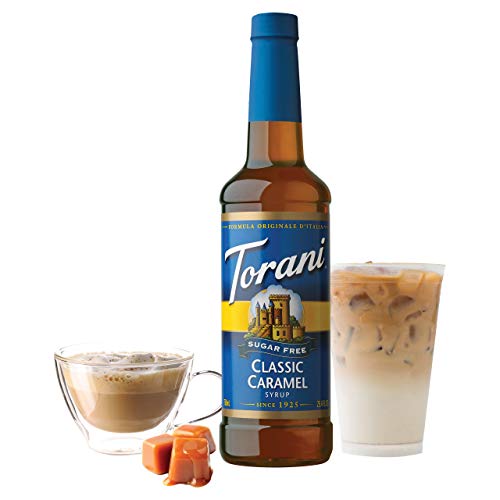 Image of Torani Sugar Free Syrup, Classic Caramel, 25.4 Oz, Pack of 4