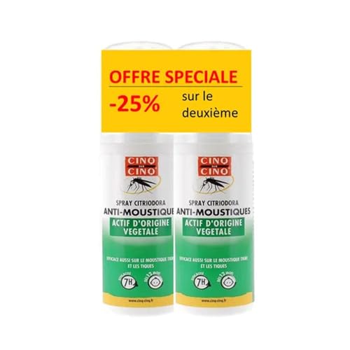 Cinq sur Cinq Spray Citriodora Anti-Moustiques Lot de 2 x 100 ml