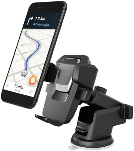 Suporte de Celular para Carro com Ventosa Forte – Trava Automátic...