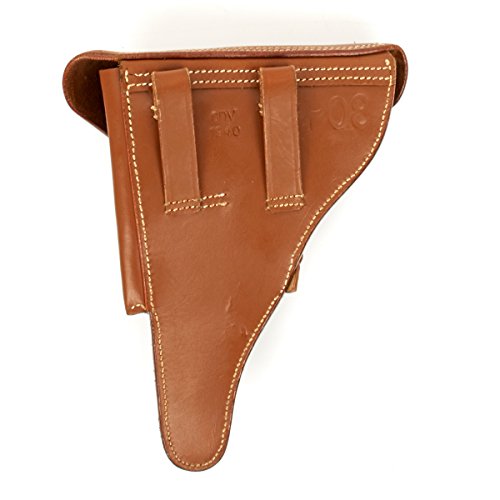 German Wwii P08 Luger Afrika Korps Leather Hardshell Holster #TOP2
