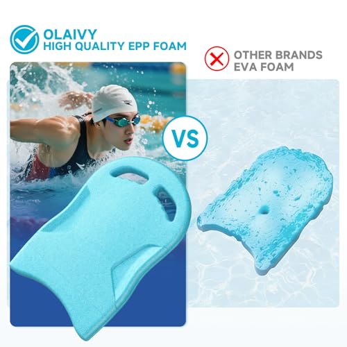 Olaivy Swimming Kickboard - Adult/Kids Swim Kick Board Training Equipment, Large Size Lightweight and High EPP Foam Material Pool Exercise Kickboards, Great Swim Training Aid for Beginners - Thumbnail 5