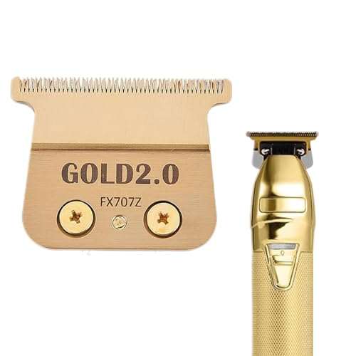 colorski 1 Pc FX707Z DLC 2.0 Replacement Blades Head Compatible with BaByliss PRO Barberology Trimmer Blade,Zero-Gapped Replacement Trimmer Blade Compatible with BaByliss(Gold)