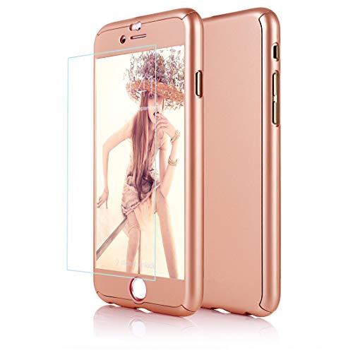 iPhone 6 Case, DecaStars [Ultra-Thin Series] 2-in-1 Full-Body Protective Back Cover [Slim Fit] with Tempered Glass Screen Protector for Apple iPhone 6 Case & iPhone 6s Case 4.7