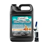 EVANS Coolant EC53001 High Performance Waterless Coolant - 12 Pack - 1 Gallon Each | Analog Refractometer E2196 Designed to Accurately Test for Residual Water Content
