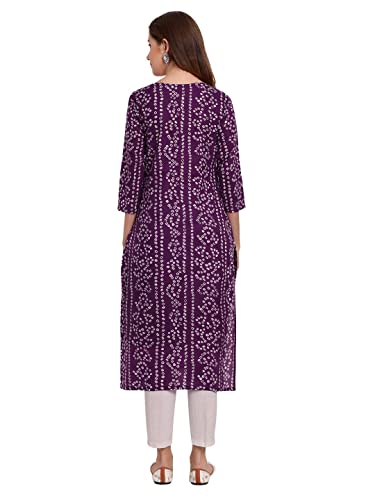Image of rytras Women's Cotton Straight Fit Printed Straight Kurta