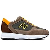 HXM00N0Q101 PDU647H Hogan Interactive Herren Sneaker Taupe und Gelb - HXM00N0Q101 PDU647H - Gr., Beige - Taupe - Größe: 42 EU