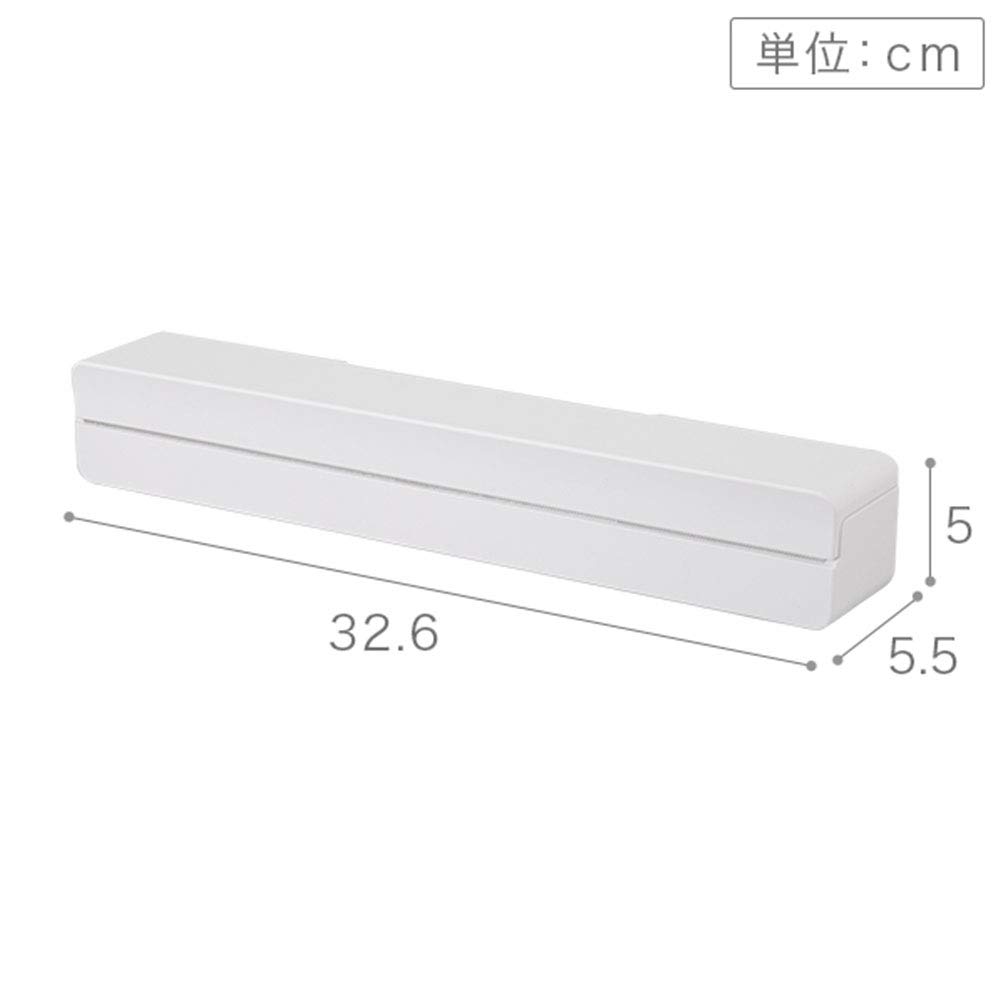 Yamazaki 3247 Tower Magnetic Wrap Case, White, ABS Resin, 32.6 x 5.5 x 5 cm