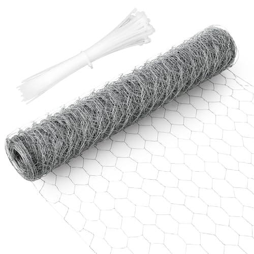 Malla Metalica, Malla Gallinero galvanizada de 0,4 x 12 m, Mallas Para Gallinero, Malla De Alambre, red de protección para jardín, malla metálica ligera para decoración artesanal