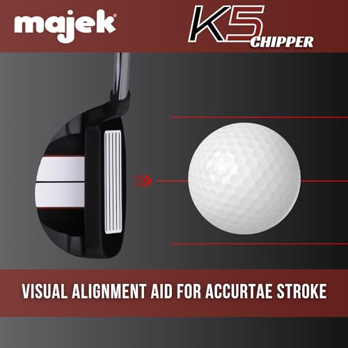 Majek K5 Chipper 37 Degree Black and Red Right Handed Men's Standard Golf Club - Image 4