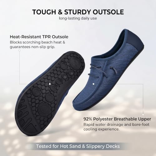 Image of JACKSHIBO Water Shoes for Women Men Quick-Dry Swim Shoes Beach Water Socks