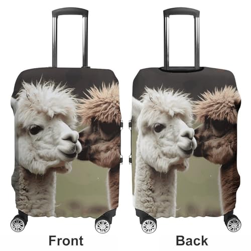Funny Alpaca Luggage Cover, Washable Elastic Suitcase Cover Protector Fit 18-32 Inch Luggage3