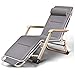 Produktbild DQCHAIR Übergroße Patio-Stühle, die für schwere Leute Sonnenliege-Schwerelosigkeit-Stuhl für im Freien kampierende Reise-tragbare Stühle mit Wattepad stützen (Color : Gray, Size : Supports 260kg)