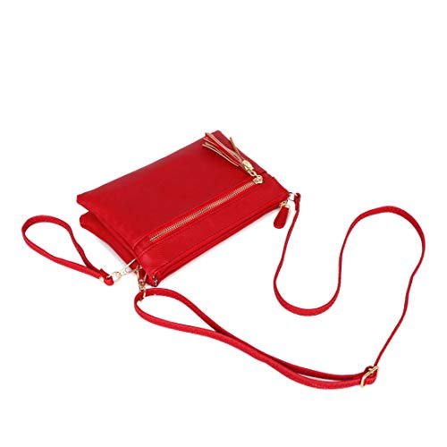Image of Solene Women's Lightweight Multi Compartment Wristlet Clutch Wallet Crossbody Bag