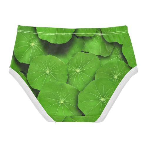 Bright Green Nasturtium Leaves Toddler Underwear Custom 2t Cotton Panties for Girl Animals Briefs Underpants2