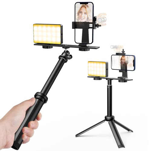 Luz de video de bolsillo Pixel de 3000 mAh con trípode y parche magnético para smartphones