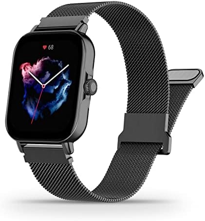 Bolesi Metal Bands Compatible with Amazfit GTS/GTS2/GTS 2e/GTS 2 Mini/GTS 3/GTS 4/GTS 4 Mini/Amazfit GTR 42 mm,20mm Watch Band Mesh Stainless Steel Wristband Replacement Quick Release Watch Straps for Amazfit Bip/Bip Lite/Bip U Pro/Bip 3/Bip 3 Pro